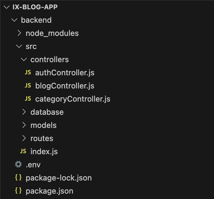 Express Auth Controller File Structure