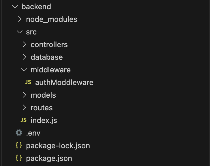 Express Auth Middleware File Structure