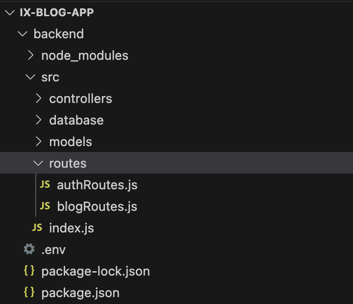 Express Auth Routes File Structure