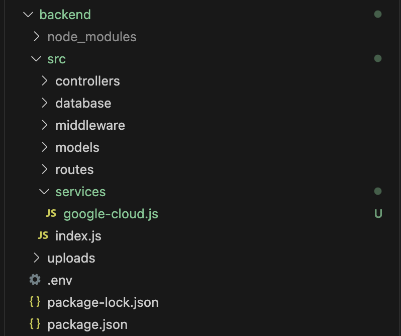 Google Cloud Store File Structure