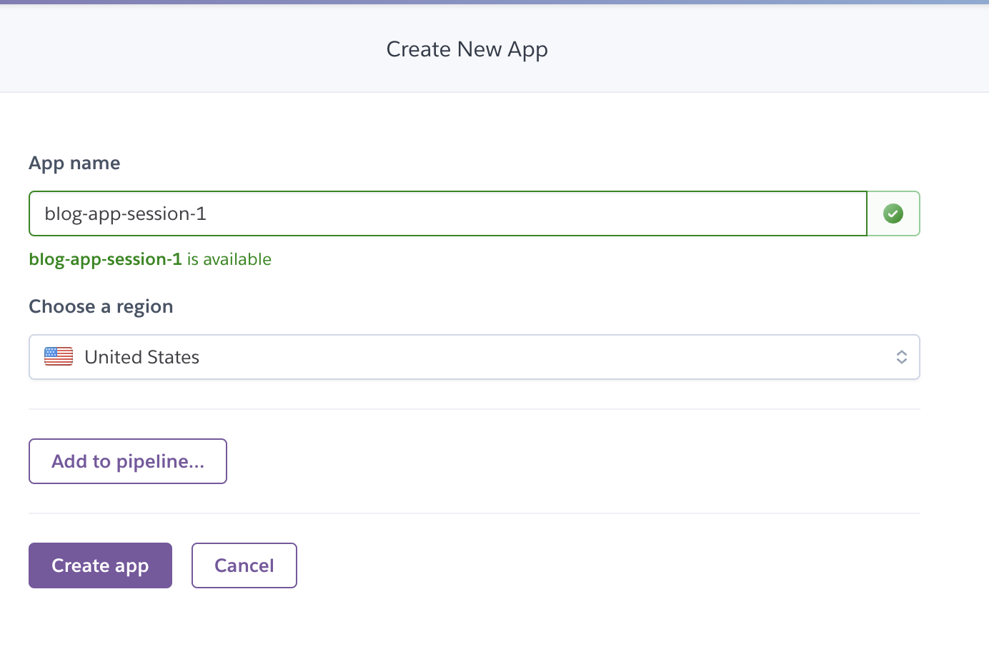 Heroku app