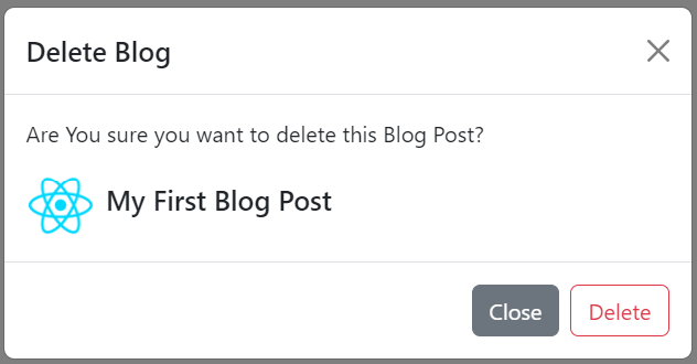 Delete Blog Modal