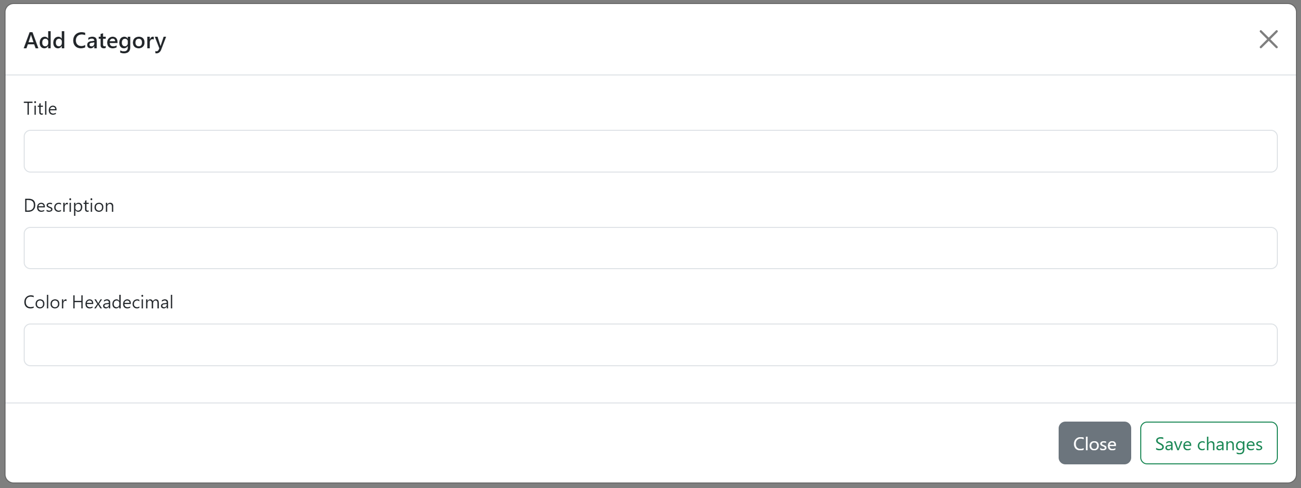 Add Category Modal