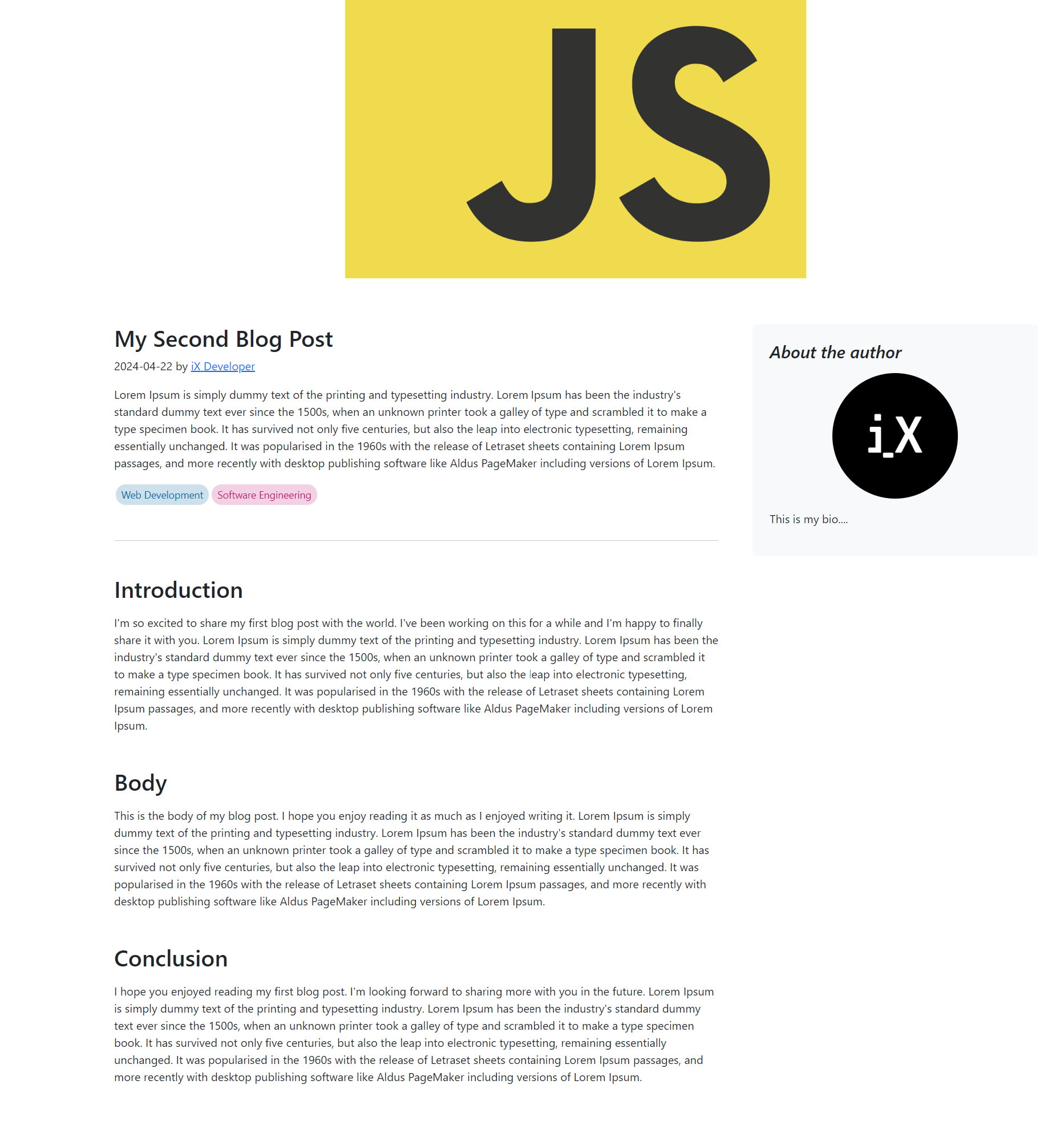 Blog Reading Page